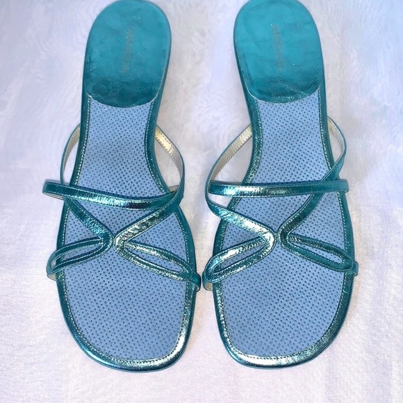 AEROSOLES Shoes - Aerosoles Slip on Sandals Teal Size 11